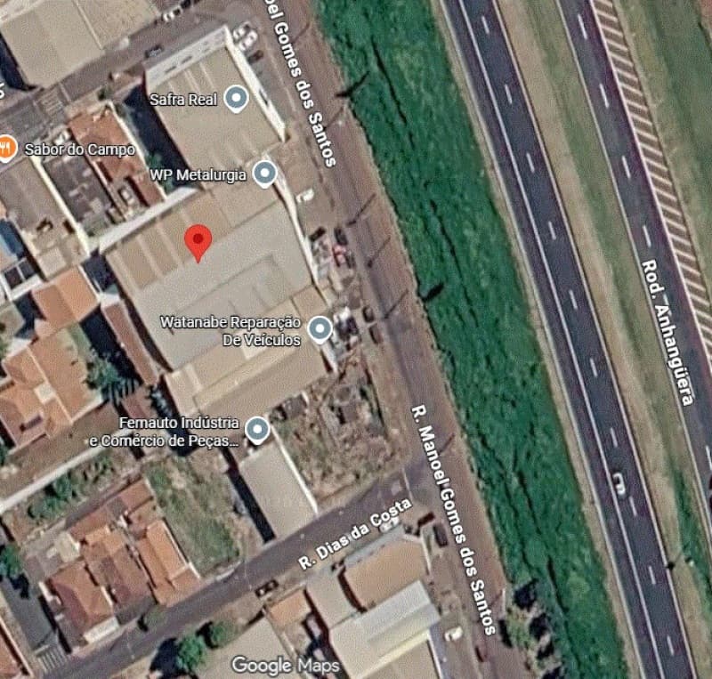 Foto 5 de 5: Terreno em leilão em Cravinhos - SP, bairro Setor Industrial — LOTE 001 BARRACÃO COMERCIAL com 473m² de construção frente para a Rodovia Anhanguera na cidade de Cr