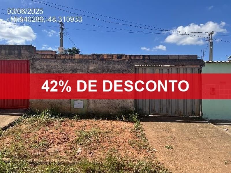 Foto 1 de 2: Casa em leilão em Santo Antônio Do Descoberto - GO — LOTE 105 42% DE DESCONTO - CASA - SANTO ANTONIO DO DESCOBERTO/ GO