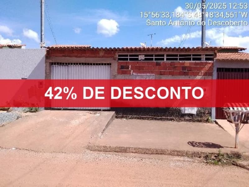 Foto 1 de 2: Casa em leilão em Santo Antônio Do Descoberto - GO — LOTE 106 42% DE DESCONTO - CASA - SANTO ANTONIO DO DESCOBERTO/ GO