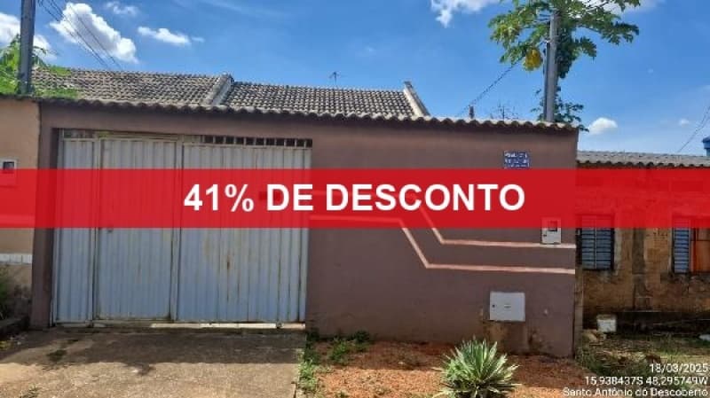 Foto 1 de 2: Casa em leilão em Santo Antônio Do Descoberto - GO — LOTE 109 41% DE DESCONTO - CASA - SANTO ANTONIO DO DESCOBERTO/ GO