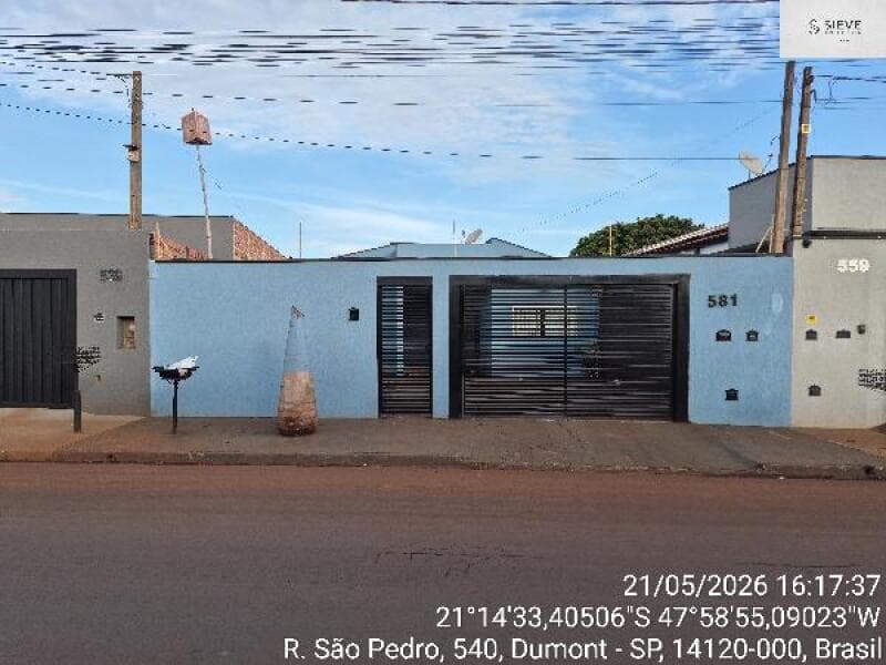 Casa em leilão em Dumont - SP, bairro Centro — LOTE 447 CASA - DUMONT/SP