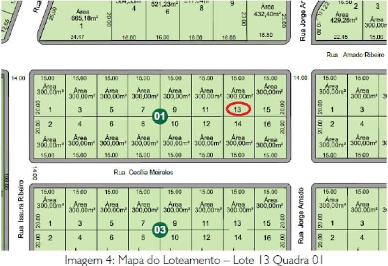 Foto 2 de 3: Terreno em leilão em Trindade Do Sul - RS — LOTE 015 TERRENO nº 13, da quadra nº 01, com a área de 300,00m², do Loteamento Cidade Nova I, em Tri