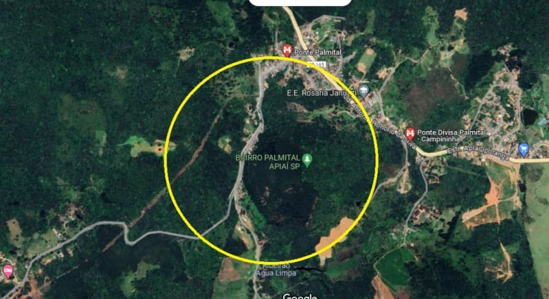 Terreno em leilão em Apiaí - SP — LOTE 001 Terreno com a área de 66,52 há, 27,49 alqueires, Bairro Palmital, Apiaí/SP