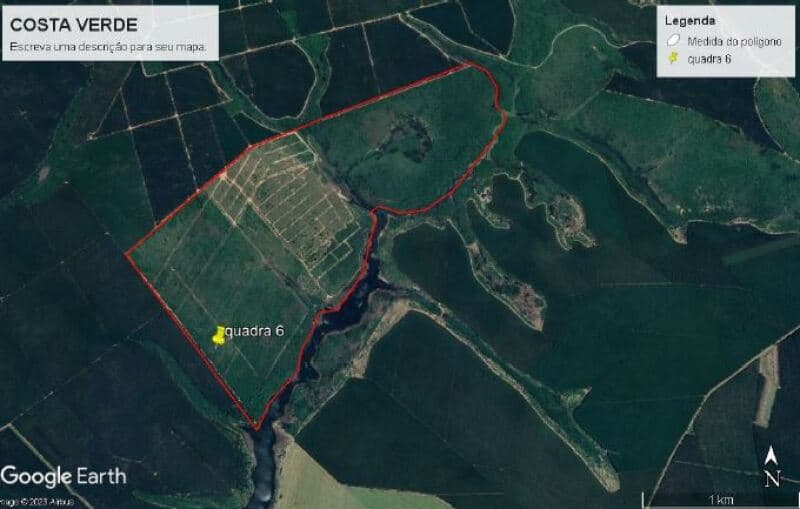 Terreno em leilão em Avaré - SP — LOTE 005 Terreno nº 08, Quadra 06, sem benfeitorias, Loteamento COSTA VERDE, 510m², Avaré/SP