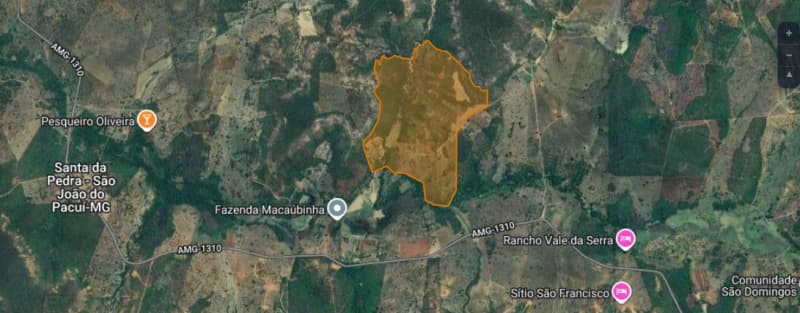 Foto 2 de 3: Area Rural em leilão em Coração De Jesus - MG — LOTE 001 FAZENDA SANTA CLARA COM ÁREA DE 158,66 HECTARES EM CORAÇÃO DE JESUS/MG