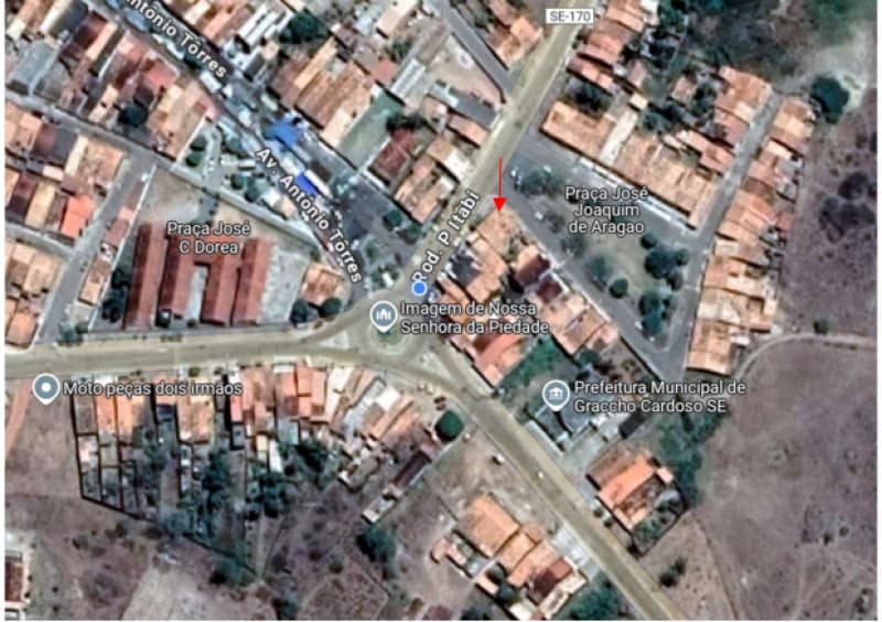 Foto 3 de 3: Terreno em leilão em Gracho Cardoso - SE — LOTE 001 TERRENO COM EDIFICAÇÃO