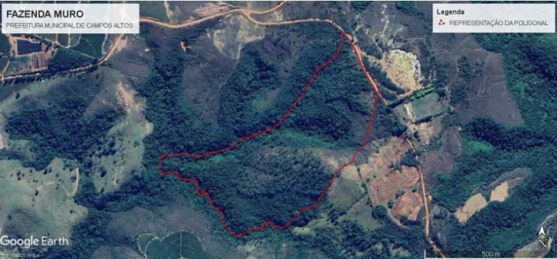 Area Rural em leilão em Campos Altos - MG — LOTE 010 Fazenda Muro, Campos Altos/MG - Terras de campos e cerrado, área total de 25,0561 hectares