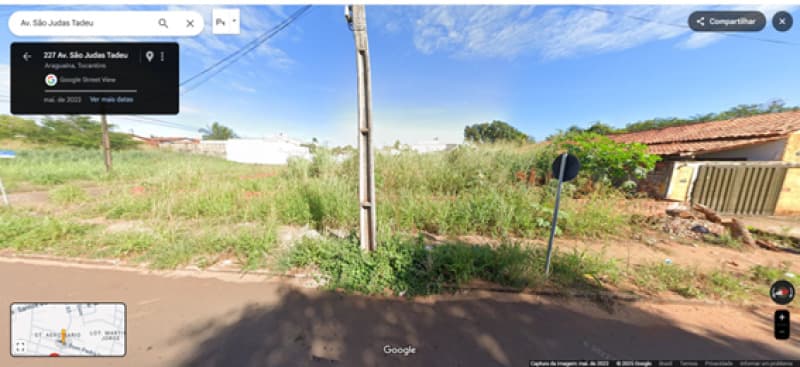 Foto 1 de 2: Terreno em leilão em Araguaína - TO — LOTE 001 Lote medindo 360 m² localizado na Avenida São Judas, Setor Aeroviário em Araguaina/TO.
