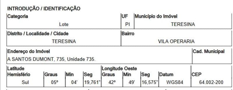 Terreno em leilão em Teresina - PI, bairro Vila Operária — LOTE 188 Terreno