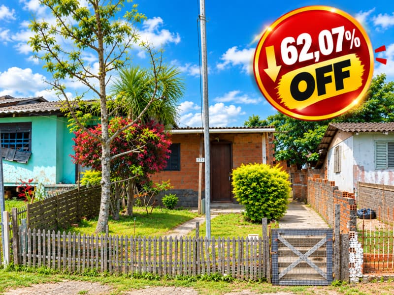 Foto 1 de 2: Casa em leilão em Alvorada - RS, bairro Vila Aparecida — LOTE 004 CASA ALVENARIA 41,57m2, Rua Rubem Berta, 49, APARECIDA - ALVORADA/RS