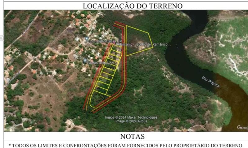 Foto 6 de 8: Terreno em leilão em Camaçari - BA, bairro Itacimirim (Monte Gordo) — LOTE 001 ÁREA EM LEILÃO – ITACIMIRIM (MONTE GORDO), COM 10.396,14 M² EM CAMAÇARI/BA