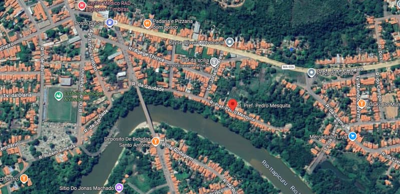 Terreno em leilão em Timbiras - MA — LOTE 001 Um imóvel na Rua Pedro Mesquita em frente ao Rio Itapecuru, Timbiras/MA, com uma área total