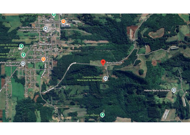 Area Rural em leilão em Westfalia - RS — LOTE 001 Área de Terras de 82.928,00 m² na Linha Schmidt - Westfalia em Teutônia /RS
