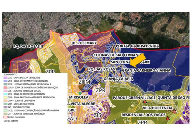 Foto 4 de 4: Terreno em leilão em Cotia - SP, bairro Morro Grande — LOTE 001 Direitos sobre Terreno de 889,05m² no Cond. Granja Carneiro Vianna em Cotia/SP
