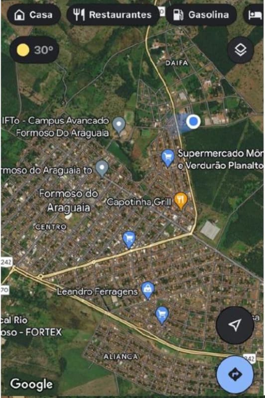Foto 3 de 3: Terreno em leilão em Formoso Do Araguaia - TO — LOTE 004 IMÓVEL URBANO Módulo nº 02 da Quadra B com a Área de 3.200 m² Formoso do Araguaia/TO