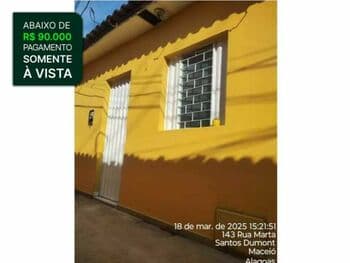 Casa em leilão em Rio Largo - AL, bairro Prefeito Antônio L de Souza — Leilão extrajudicial de Casa em Rio Largo/AL - Prefeito Antônio L. de Souza