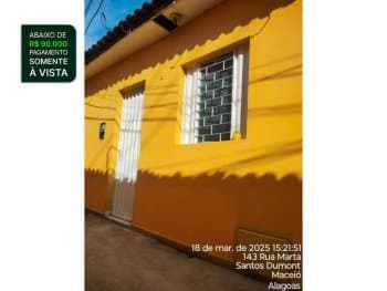 Casa em leilão em Rio Largo - AL, bairro Prefeito Antonio L de Souza — Leilão extrajudicial de Casa em Rio Largo/AL - Prefeito Antonio L De Souza