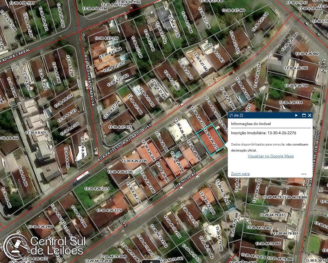 Foto 5 de 6: Terreno em leilão em Joinville - SC — Imóvel com área de 364,25m², com Edificação, no Município de Joinville/SC