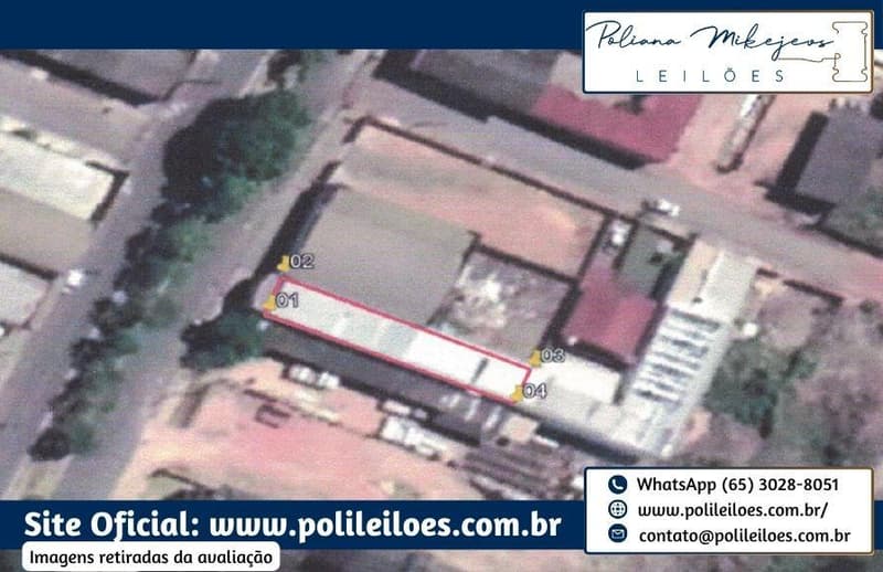 Comercial em leilão em Juara - MT — Imóvel Urbano Comercial, AT/AC 272,64m², com edificações não averbadas na matrícula, em Juara/MT