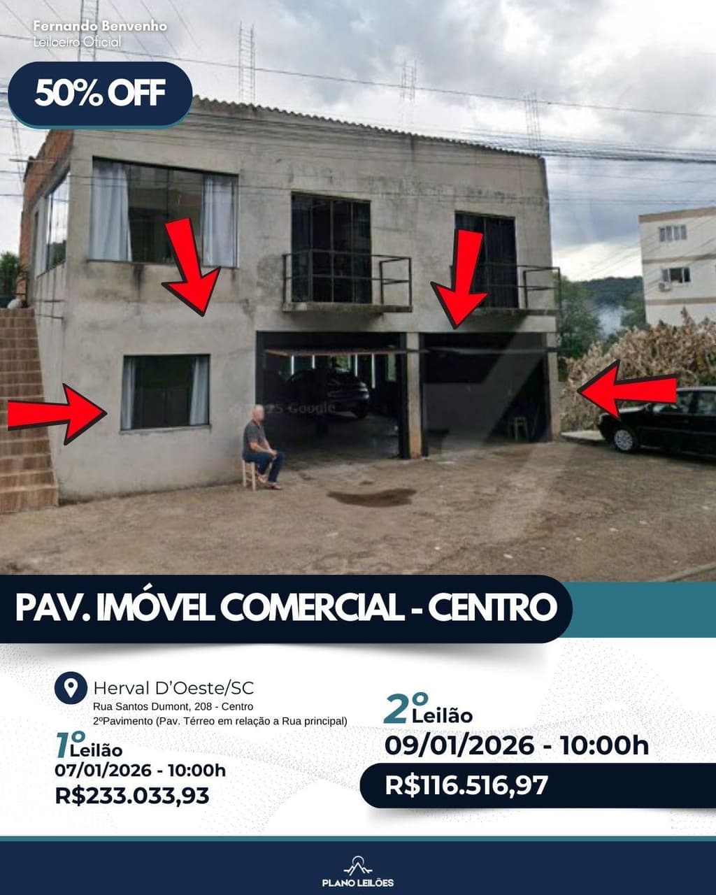 Foto 1 de 3: Comercial em leilão em Herval D'oeste - SC — Imóvel Herval D'Oeste