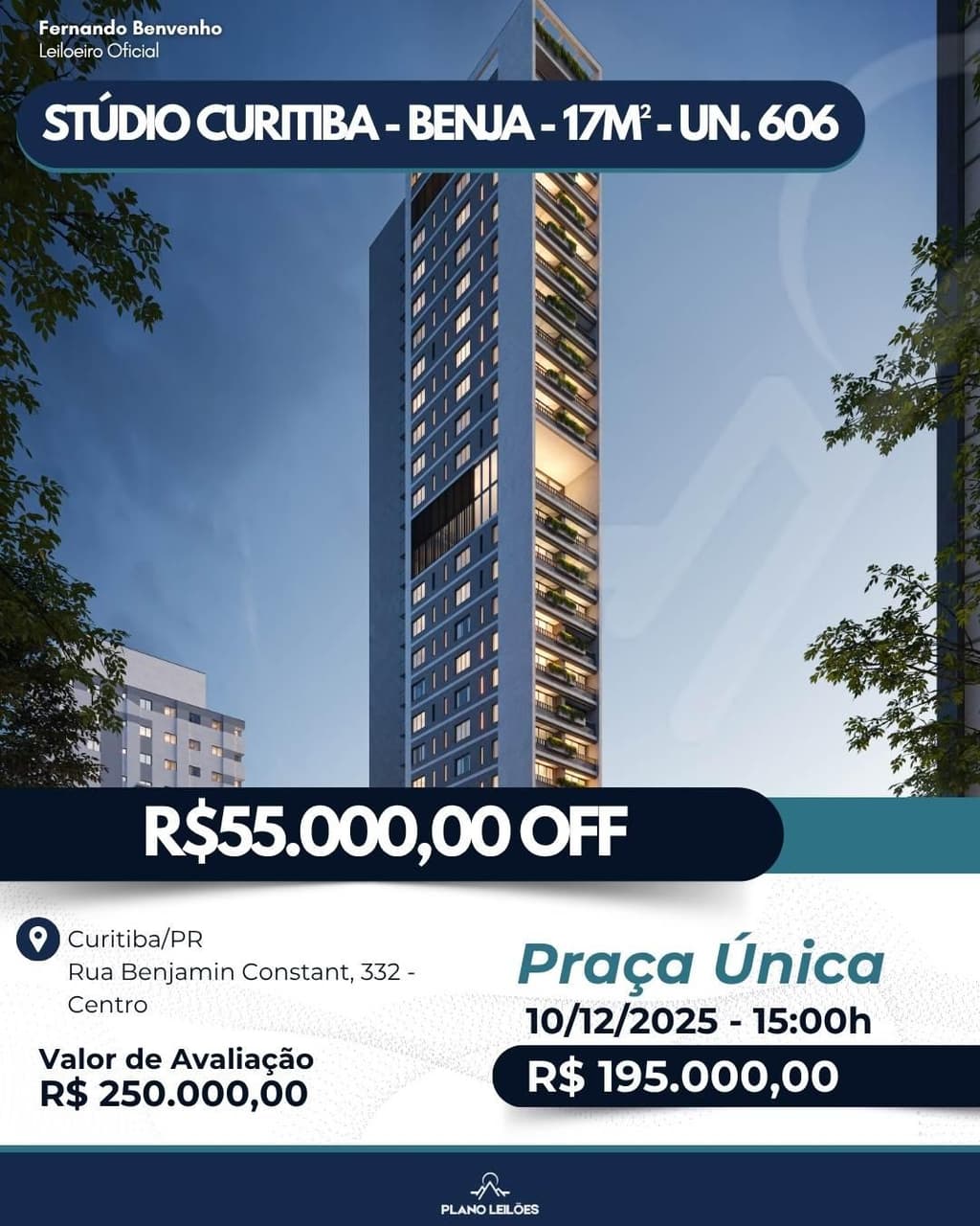 Foto 1 de 6: Apartamento em leilão em Curitiba - PR — Benja - Apartamento 606