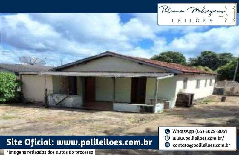 Foto 2 de 10: Terreno em leilão em Alto Garças - MT — Imóvel Residencial, AT 420m², com 02 edificações averbadas na matrícula de 18m² e 29,35m² cada uma, em Alto Garças/MT