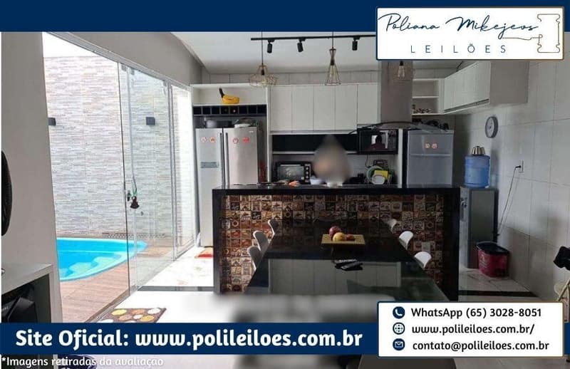 Casa em leilão em Cuiabá - MT — Casa residencial, lote 01-G da Quadra nº 58, A.T. 251,25m², A.C. 148,36m², no bairro Centro América, Cuiabá/MT