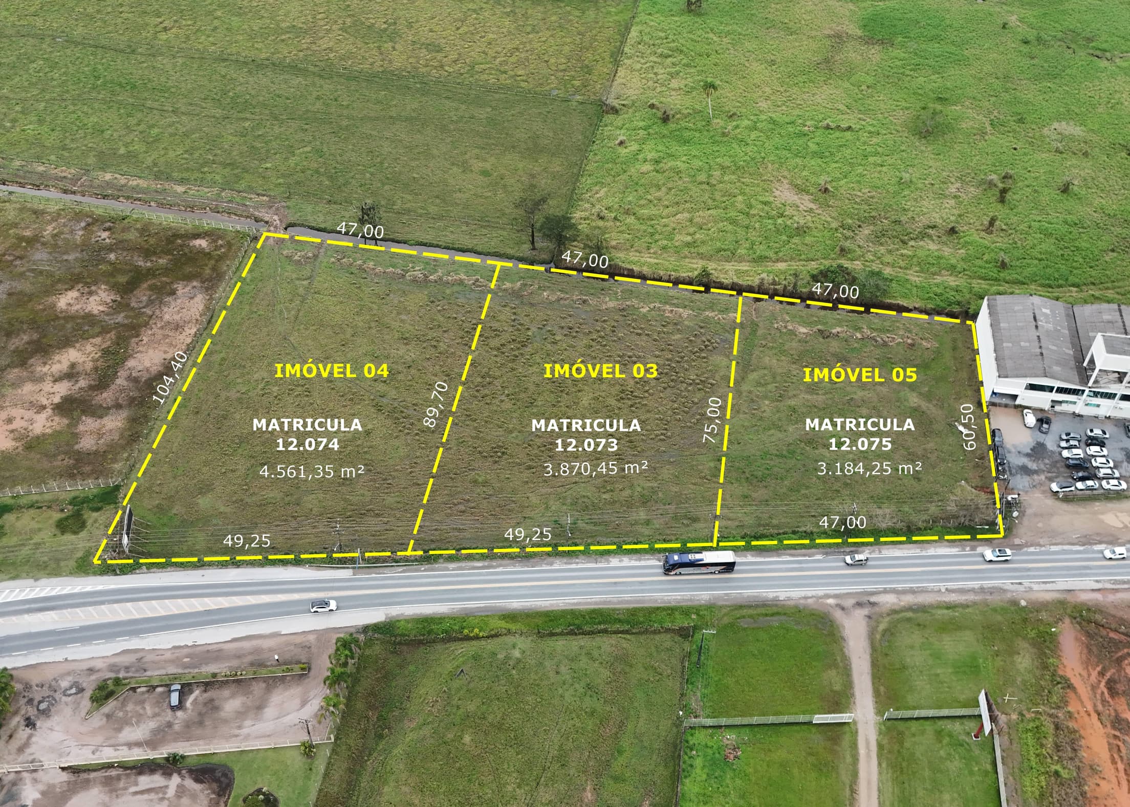 Terreno em leilão em Gaspar - SC — Terreno com área de 3.870,45m², Gaspar/SC