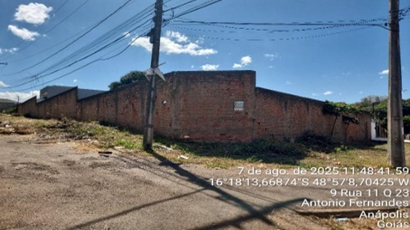 Foto 5 de 8: Terreno em leilão em Anápolis - GO, bairro Antonio Fernandez — TERRENO URBANO DE ESQUINA | A.T. 705,09 M² | BAIRRO ANTONIO FERNANDEZ | ANÁPOLIS/GO