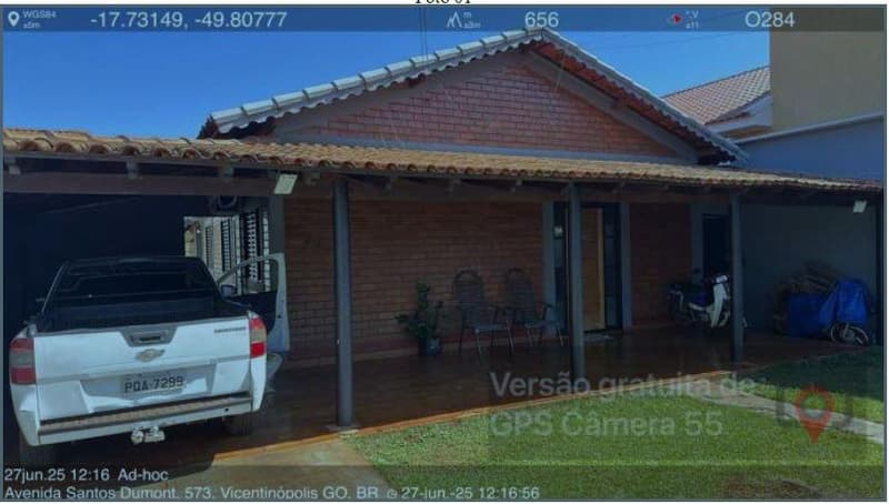 Foto 5 de 8: Casa em leilão em Vicentinópolis - GO, bairro Vila São Sebastião — CASA RESIDENCIAL | A.T. 360,00m² - A.C 159,65m² - VILA SÃO SEBASTIÃO | VICENTINÓPOLIS/GO.