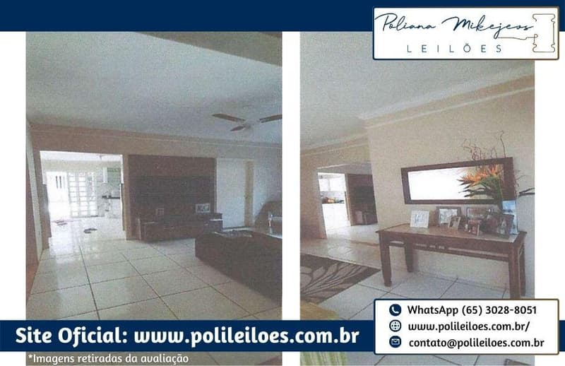 Foto 4 de 5: Casa em leilão em Cassilândia - MS — Casa Residencial, em parte dos Lotes nº 08 e 09, Q. 62, A.T. 230m², A.C. aprox. 175,48m², dos quais apenas 98m² constam averbadas, no Centro, Cassilândia/MS