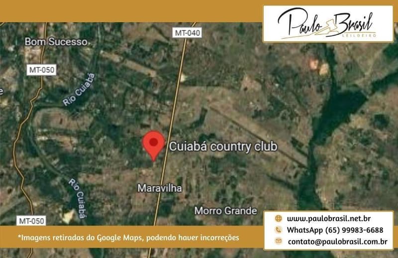 Foto 4 de 4: Terreno em leilão em Cuiabá - MT — Terreno Residencial, AT 468m², sem benfeitorias, L. 05, Q. F, no Residencial Cuiabá Country, em Santo Antônio de Leverger/MT