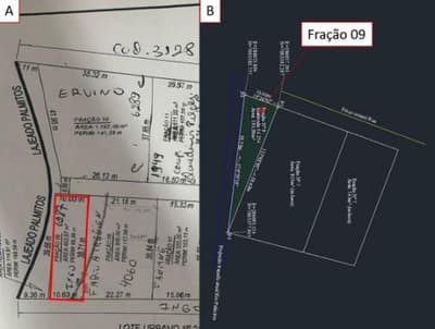 Foto 4 de 8: Terreno em leilão em Palmitos - SC — IMÓVEL URBANO COM ÁREA TOTAL DE 402,97m² - PALMITOS/SC