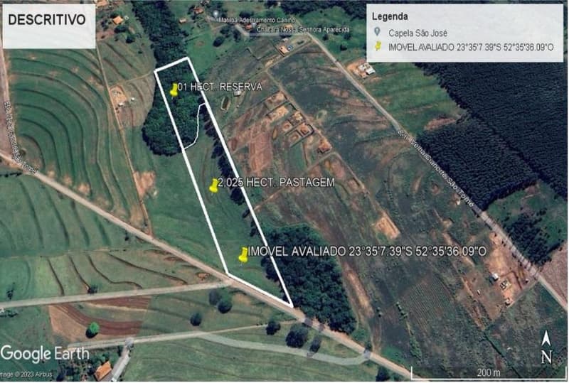 Area Rural em leilão em São Tomé - PR — IMÓVEL RURAL COM ÁREA TOTAL DE 30.250 m2- Em SÃO TOMÉ/PR
