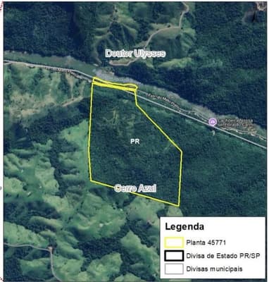 Area Rural em leilão em Cerro Azul - PR — Área Rural - 35,99ha, Planta 45771, Desocupado em Cerro Azul/PR