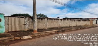 Foto 2 de 4: Terreno em leilão em Piracanjuba - GO, bairro Setor Primavera — TERRENO URBANO | A.T. 245 M² | PIRACANJUBA/GO