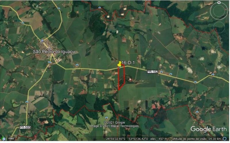 Foto 3 de 12: Area Rural em leilão em São Pedro Do Iguaçu - PR — Fazenda Boa Esperança com área de 117,/8 alqueires Paulisras, situada em São Judas Tadeu, Município de São Pedro do Iguaçu-PR.
