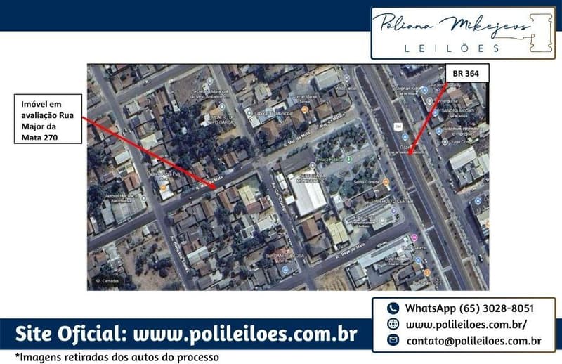 Foto 4 de 10: Terreno em leilão em Alto Garças - MT — Imóvel Residencial, AT 420m², com 02 edificações averbadas na matrícula de 18m² e 29,35m² cada uma, em Alto Garças/MT