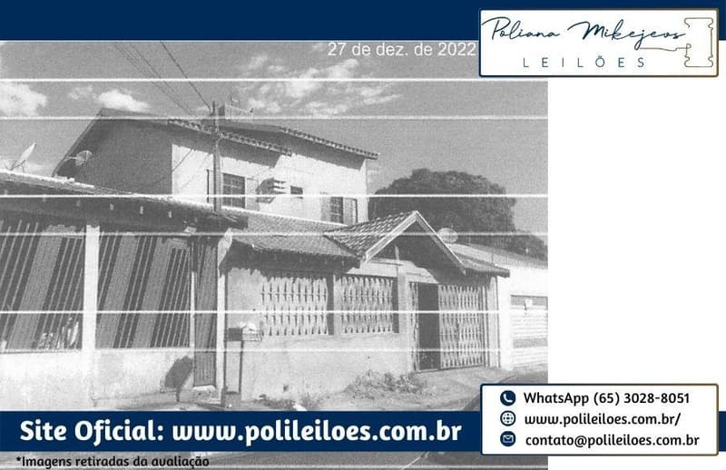 Foto 5 de 7: Casa em leilão em Campo Grande - MS — Casa Residencial, A.T. 200m², L. 27, Q. 05, Rua Serra da Mantiqueira, nº 375, do Conjunto Residencial Jardim Serra Azul, Campo Grande/MS, A.C. 154,03m³, dos quais apenas 25,20m² constam averbadas na matrícula