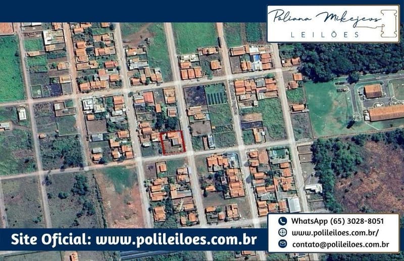 Foto 13 de 15: Terreno em leilão em Porto Esperidião - MT — Lotes Urbanos nº 09, nº 10 e nº 11, da quadra nº 57, AT. 1.159,59m², com edificação, Residencial Jaraguá, Porto Esperidião/MT