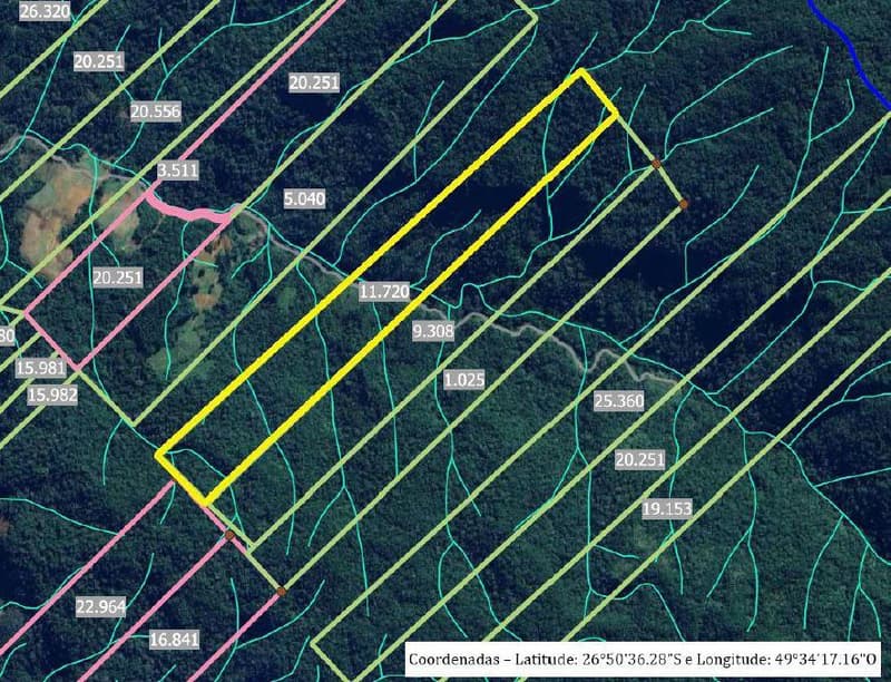 Terreno em leilão em Ibirama - SC — Terreno rural, situado na localidade de Ribeirão Maracujá, área de 241m², Ibirama