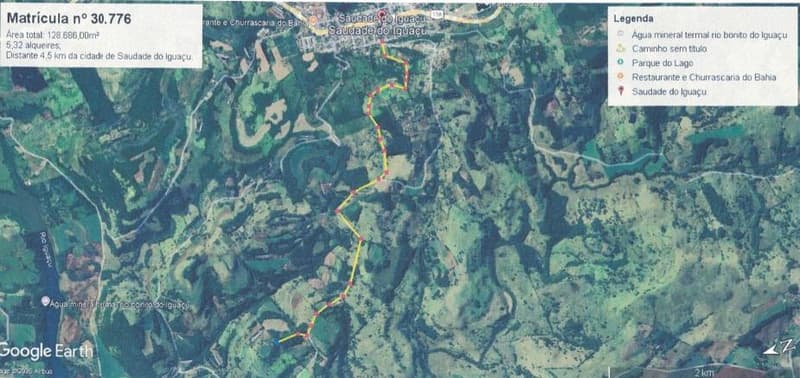 Foto 4 de 4: Area Rural em leilão em Saudade Do Iguaçu - PR — IMÓVEL RURAL COM ÁREA TOTAL DE 128.686 m2- Em SAUDADE DO IGUAÇU/PR