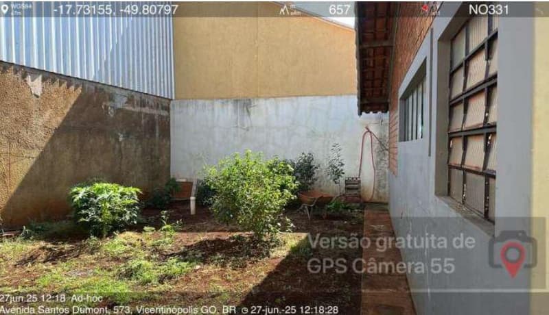 Foto 6 de 8: Casa em leilão em Vicentinópolis - GO, bairro Vila São Sebastião — CASA RESIDENCIAL | A.T. 360,00m² - A.C 159,65m² - VILA SÃO SEBASTIÃO | VICENTINÓPOLIS/GO.
