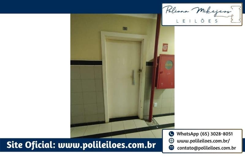 Foto 3 de 11: Comercial em leilão em Cuiabá - MT — Sala comercial em condomínio, nº 11, 47,40m², Centro, Cuiabá/MT