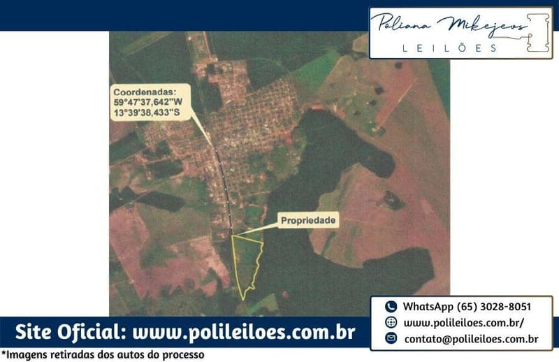 Foto 2 de 2: Area Rural em leilão em Comodoro - MT — 73,0377ha, denominado Sítio Nossa Senhora Aparecida, desmembrados de uma área maior de 5.413,436ha, em Comodoro/MT