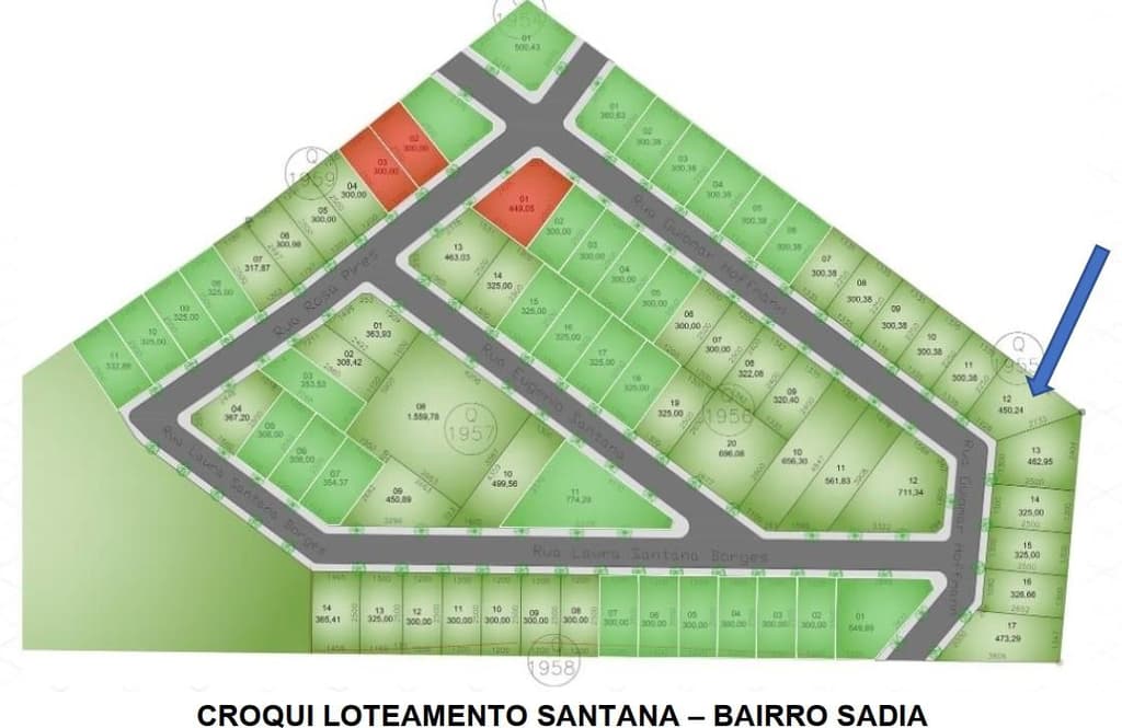 Foto 4 de 5: Terreno em leilão em Francisco Beltrão - PR, bairro Sadia — Terreno Urbano 450,24M2 - Próximo ao novo contorno, ruas asfaltadas, parte alta, área em ascensão e valorização