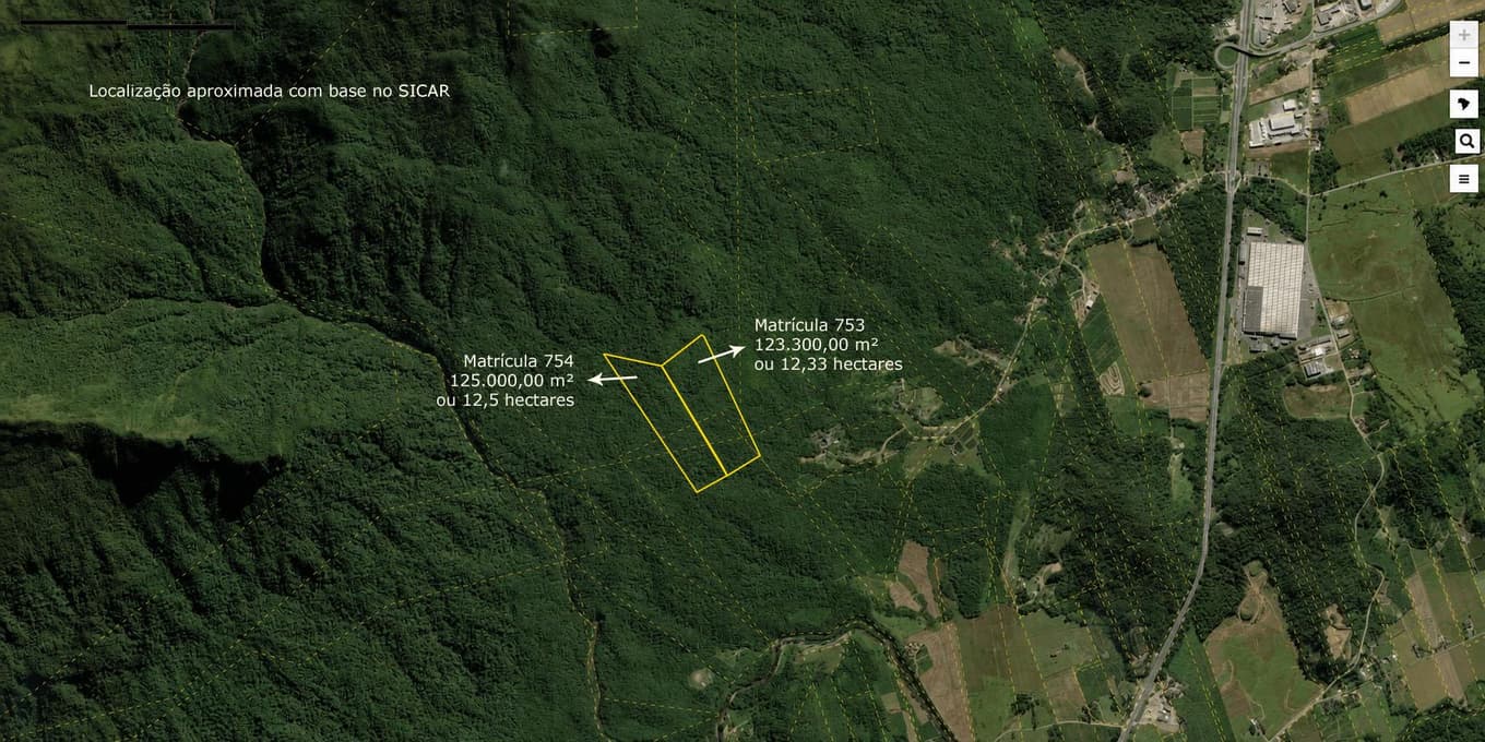 Foto 1 de 3: Terreno em leilão em Garuva - SC — Gleba em Garuva-SC com 125.000,00m²