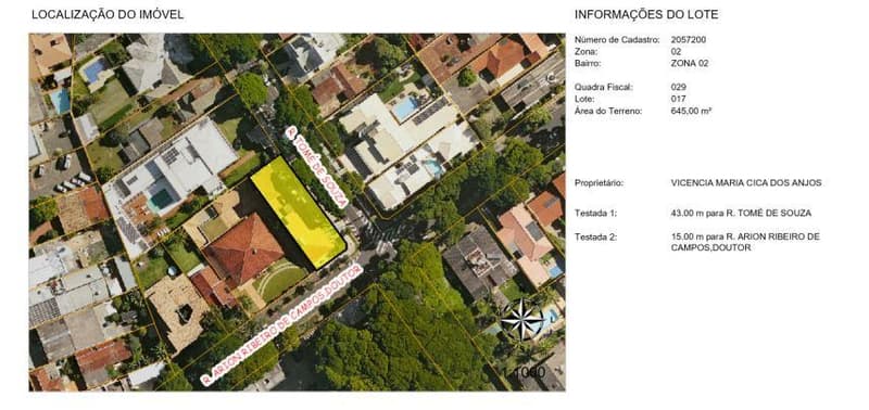 Foto 1 de 2: Casa em leilão em Maringá - PR — Casa com área de 548,52m², área de terreno 645,00m² Rua Tomé de Souza, 548, zona 02, Esquina com a Rua Arion R. de Campos, Maringá/PR