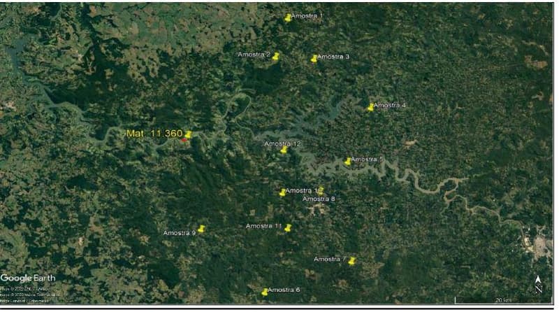 Foto 8 de 8: Area Rural em leilão em Coronel Domingos Soares - PR — Terreno Rural com área de 16,108 hectares, as margens do Rio Iguaçu, Gleba III, do Quinhão IV e Quinhões 6 e 6-A, da Fazenda Cacumbangue, município de Coronel Domingo Soares/PR.