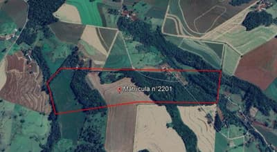 Terreno em leilão em Capitão Leônidas Marques - PR — Terreno Rural com área de 435.600m² - Capitão Leônidas Marques/PR